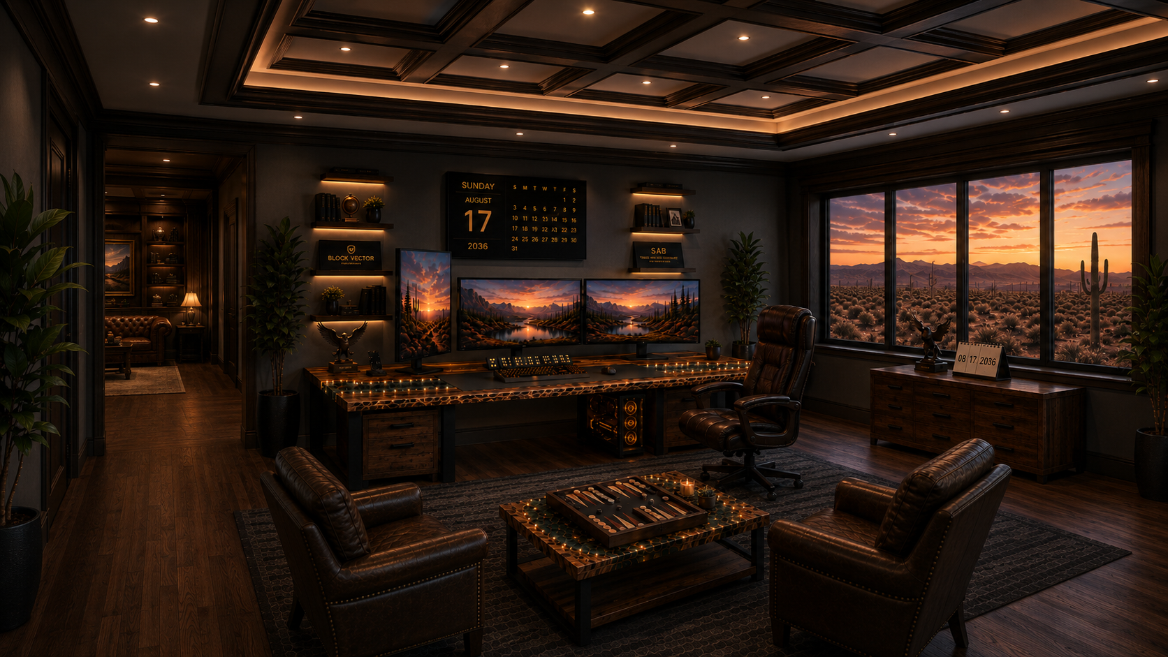 Desert Sunset Backgammon Executive Office preview