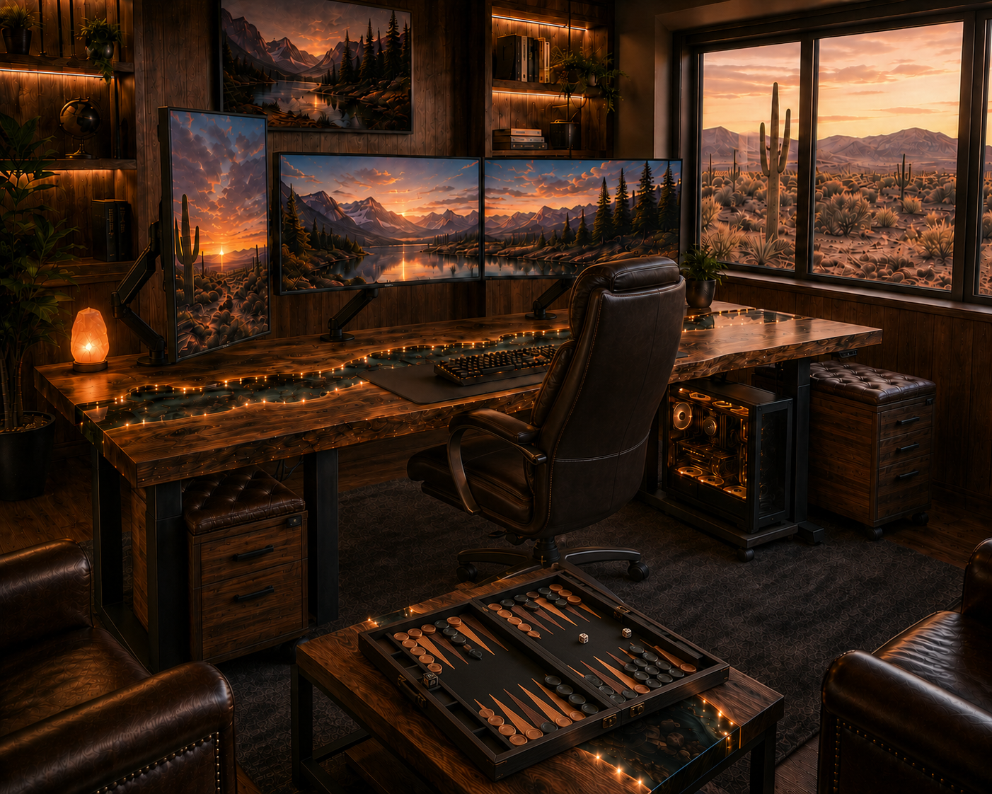 Desert-Window Backgammon Executive Office preview